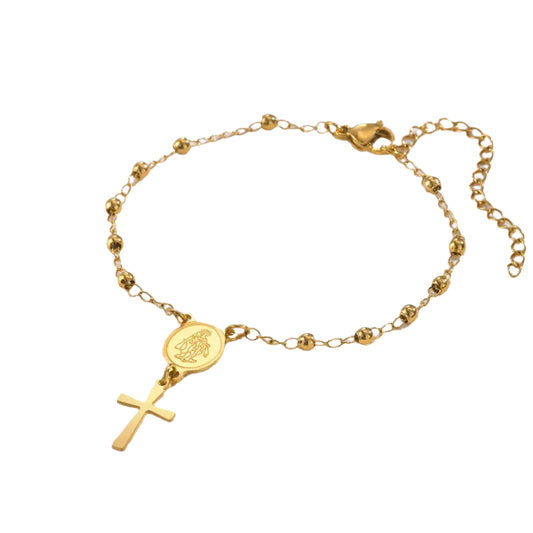 Catholic Cross Tassel Bracelet