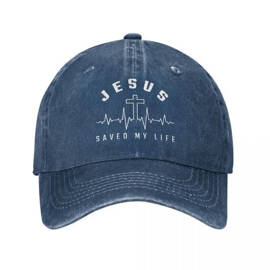 Jesus Christ Christianity Jesus Saved My Life Baseball Cap