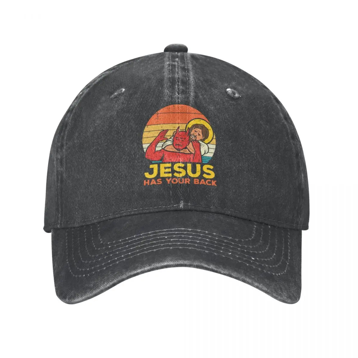 Jesus Has Your Back Jiu Jitsu Retro Hat